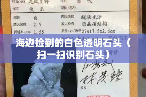 海邊撿到的白色透明石頭（掃一掃識別石頭）