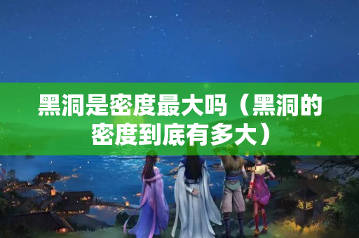黑洞是密度最大嗎（黑洞的密度到底有多大）