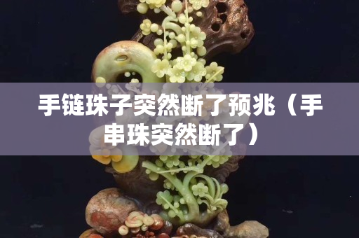 手鏈珠子突然斷了預兆（手串珠突然斷了）