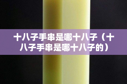 十八子手串是哪十八子（十八子手串是哪十八子的）