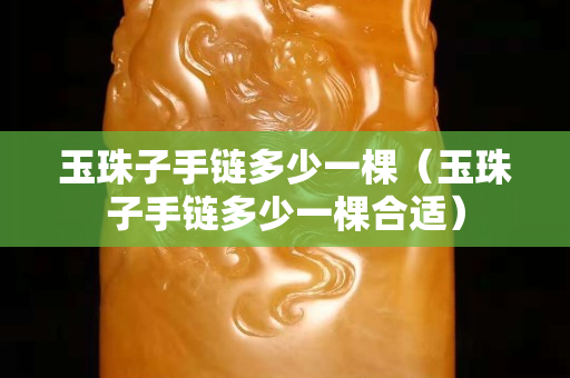 玉珠子手鏈多少一棵（玉珠子手鏈多少一棵合適）