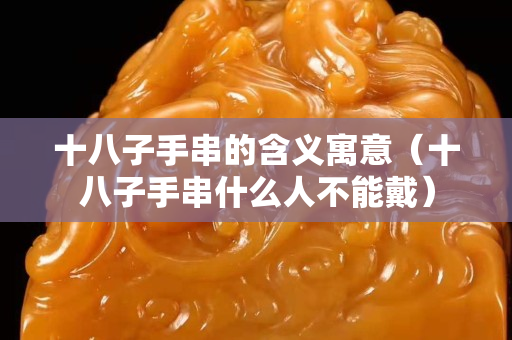 十八子手串的含義寓意（十八子手串什么人不能戴）