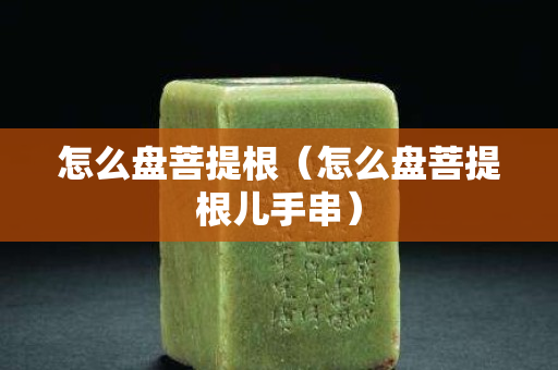 怎么盤菩提根（怎么盤菩提根兒手串）