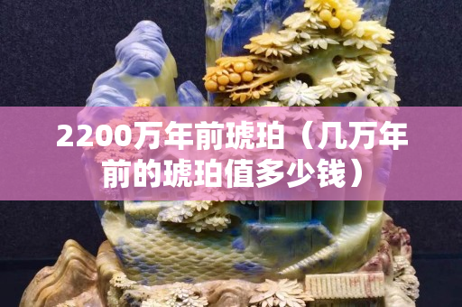 2200萬年前琥珀（幾萬年前的琥珀值多少錢）