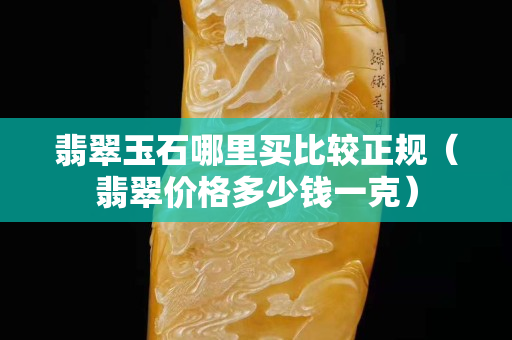翡翠玉石哪里買比較正規（翡翠價格多少錢一克）