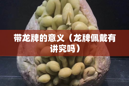 帶龍牌的意義（龍牌佩戴有講究嗎）