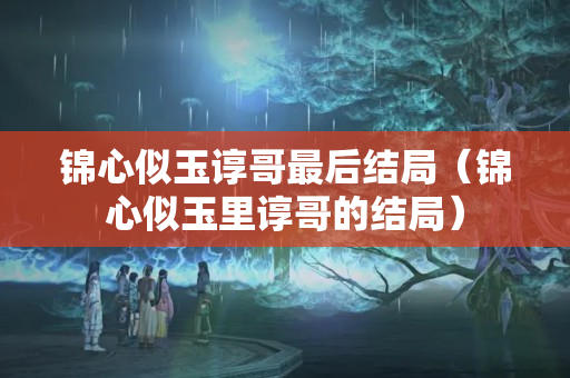 錦心似玉諄哥最后結局（錦心似玉里諄哥的結局）