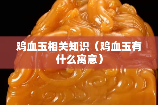 雞血玉相關(guān)知識(shí)（雞血玉有什么寓意）