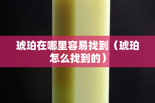 琥珀在哪里容易找到（琥珀怎么找到的）
