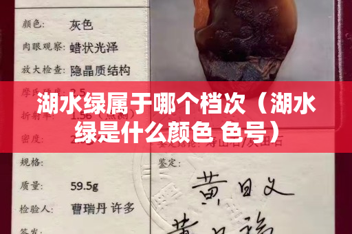 湖水綠屬于哪個檔次（湖水綠是什么顏色 色號）