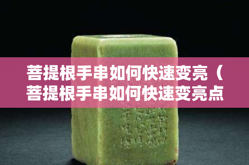 菩提根手串如何快速變亮（菩提根手串如何快速變亮點）
