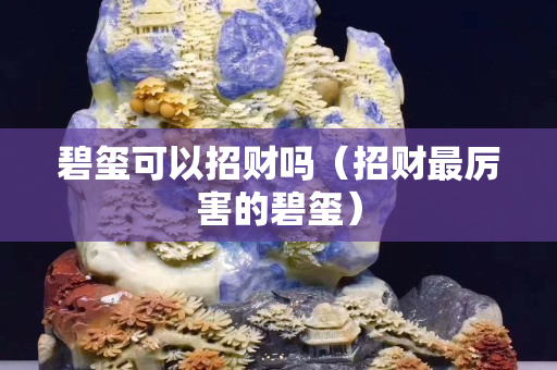 碧璽可以招財嗎（招財最厲害的碧璽）