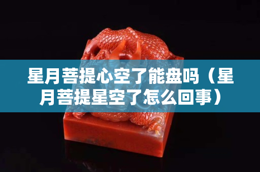 星月菩提心空了能盤嗎（星月菩提星空了怎么回事）
