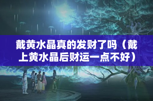 戴黃水晶真的發財了嗎（戴上黃水晶后財運一點不好）