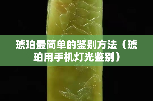 琥珀最簡(jiǎn)單的鑒別方法（琥珀用手機(jī)燈光鑒別）