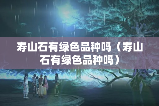 壽山石有綠色品種嗎（壽山石有綠色品種嗎）