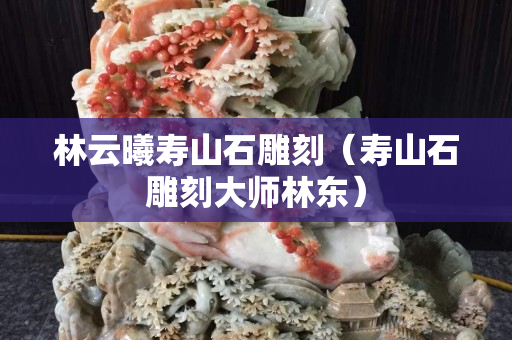 林云曦壽山石雕刻（壽山石雕刻大師林東）