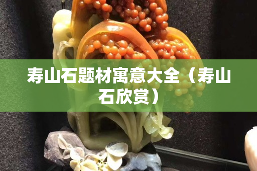 壽山石題材寓意大全（壽山石欣賞）