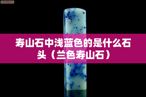 壽山石中淺藍色的是什么石頭（蘭色壽山石）