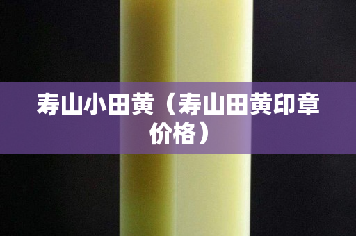 壽山小田黃（壽山田黃印章價格）