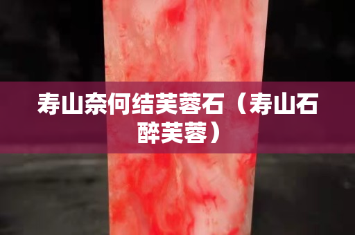 壽山奈何結芙蓉石（壽山石醉芙蓉）