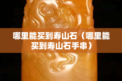 哪里能買到壽山石（哪里能買到壽山石手串）