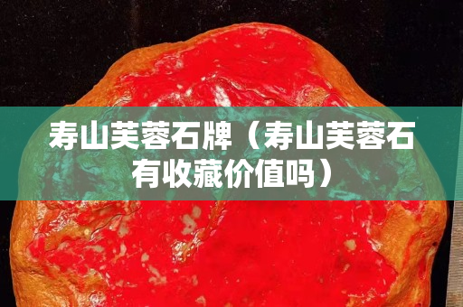 壽山芙蓉石牌（壽山芙蓉石有收藏價(jià)值嗎）