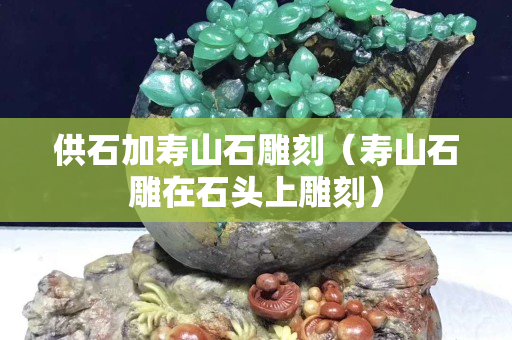 供石加壽山石雕刻（壽山石雕在石頭上雕刻）