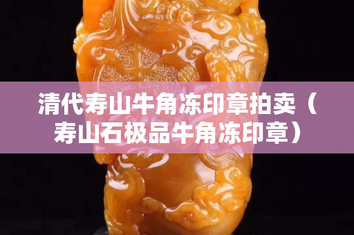 清代壽山牛角凍印章拍賣（壽山石極品牛角凍印章）