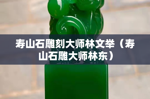 壽山石雕刻大師林文舉（壽山石雕大師林東）