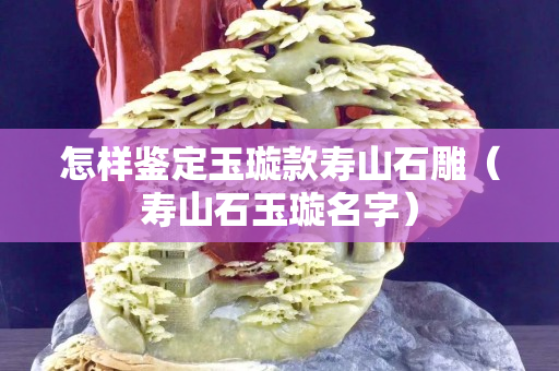 怎樣鑒定玉璇款壽山石雕（壽山石玉璇名字）