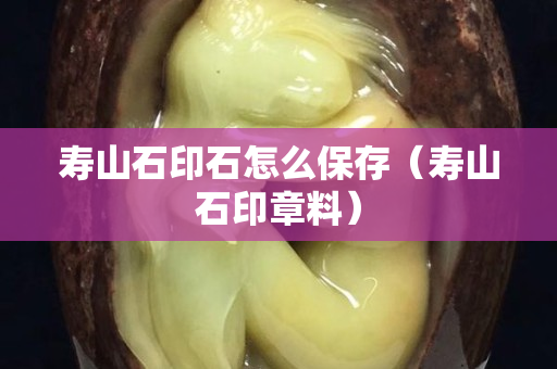 壽山石印石怎么保存（壽山石印章料）