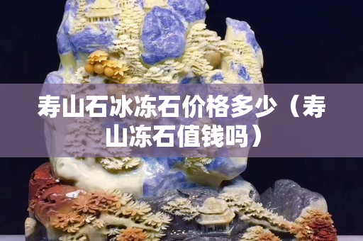 壽山石冰凍石價格多少（壽山凍石值錢嗎）