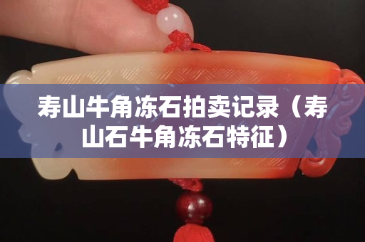 壽山牛角凍石拍賣記錄（壽山石牛角凍石特征）