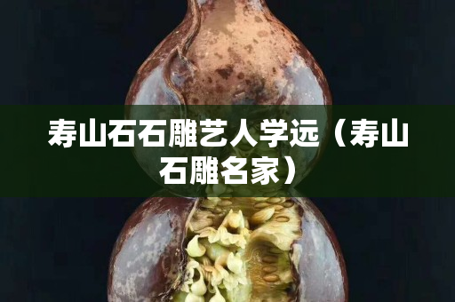 壽山石石雕藝人學遠（壽山石雕名家）