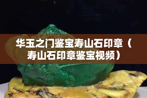 華玉之門鑒寶壽山石印章（壽山石印章鑒寶視頻）