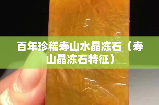 百年珍稀壽山水晶凍石（壽山晶凍石特征）