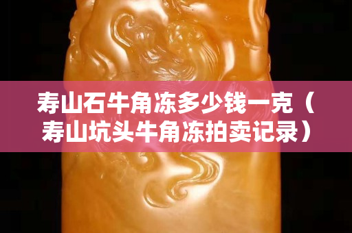 壽山石牛角凍多少錢一克（壽山坑頭牛角凍拍賣記錄）