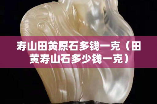壽山田黃原石多錢一克（田黃壽山石多少錢一克）
