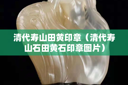 清代壽山田黃印章（清代壽山石田黃石印章圖片）