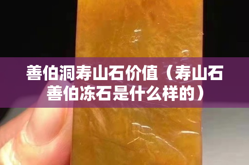善伯洞壽山石價(jià)值（壽山石善伯凍石是什么樣的）