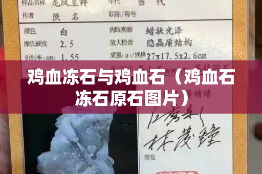 雞血凍石與雞血石（雞血石凍石原石圖片）