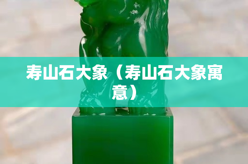 壽山石大象（壽山石大象寓意）
