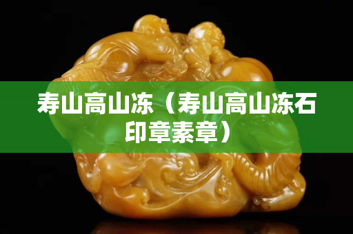 壽山高山凍（壽山高山凍石印章素章）