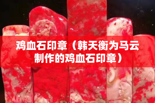 雞血石印章（韓天衡為馬云制作的雞血石印章）