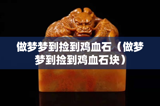 做夢夢到撿到雞血石（做夢夢到撿到雞血石塊）