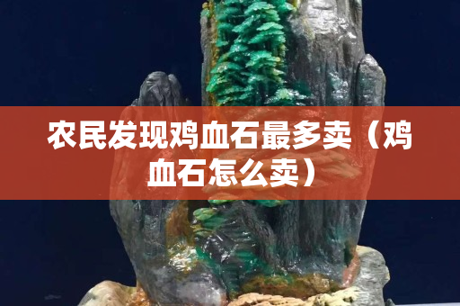 農民發現雞血石最多賣（雞血石怎么賣）