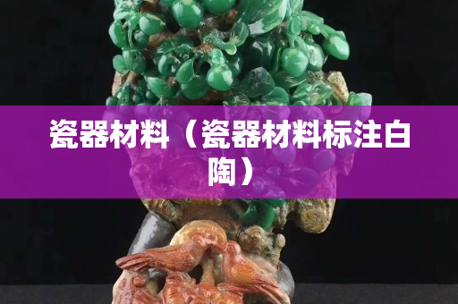 瓷器材料（瓷器材料標(biāo)注白陶）