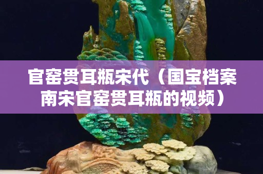 官窯貫耳瓶宋代（國寶檔案南宋官窯貫耳瓶的視頻）
