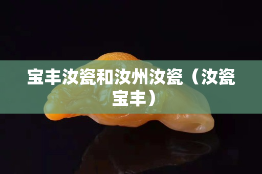 寶豐汝瓷和汝州汝瓷（汝瓷 寶豐）